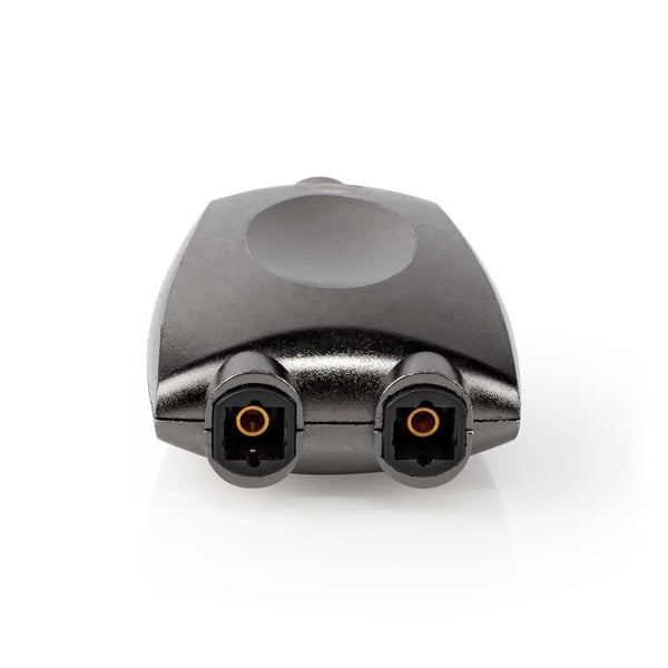 Nedis CATB25940GY Toslink-adapter Toslink Female 2x Toslink Female Splitter Aluminium Gun Metal Gri