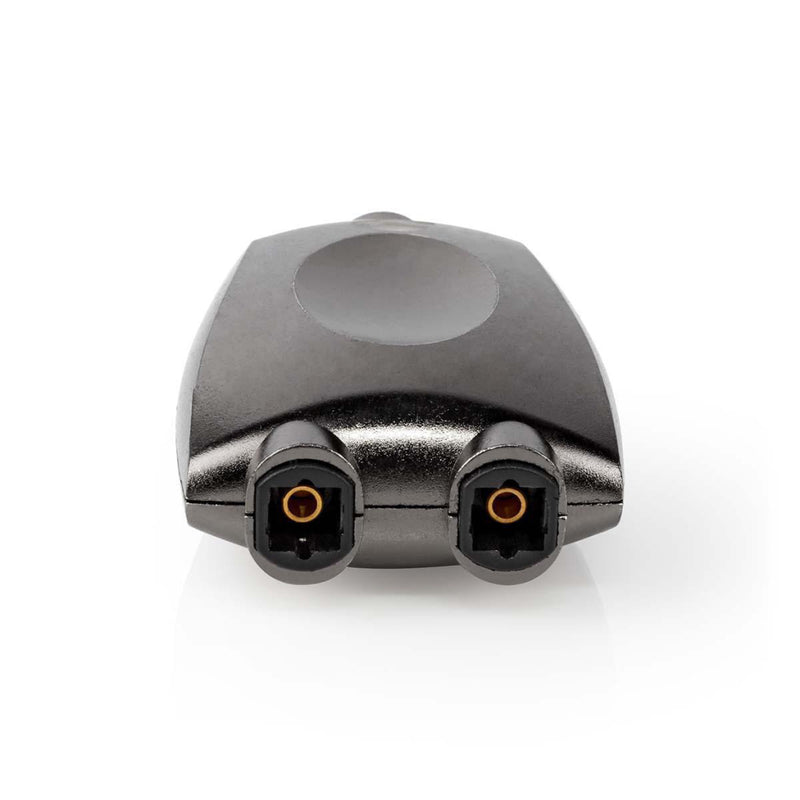Nedis CATB25940GY Toslink-adapter Toslink Female 2x Toslink Female Splitter Aluminium Gun Metal Gri