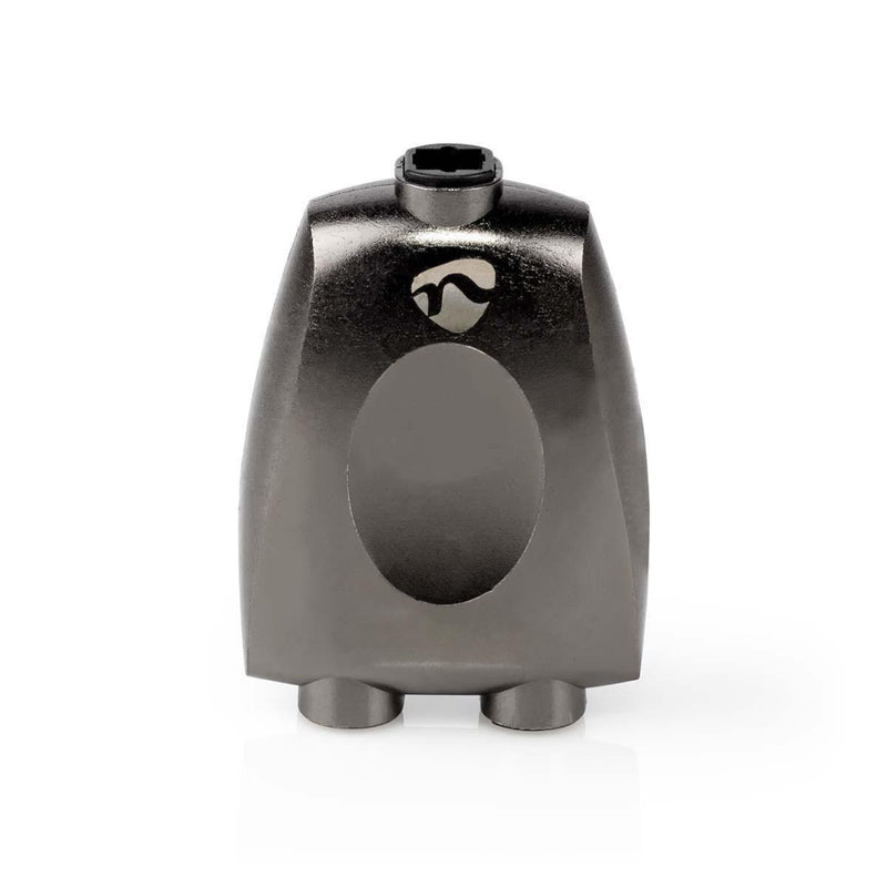 Nedis CATB25940GY Toslink-adapter Toslink Female 2x Toslink Female Splitter Aluminium Gun Metal Gri