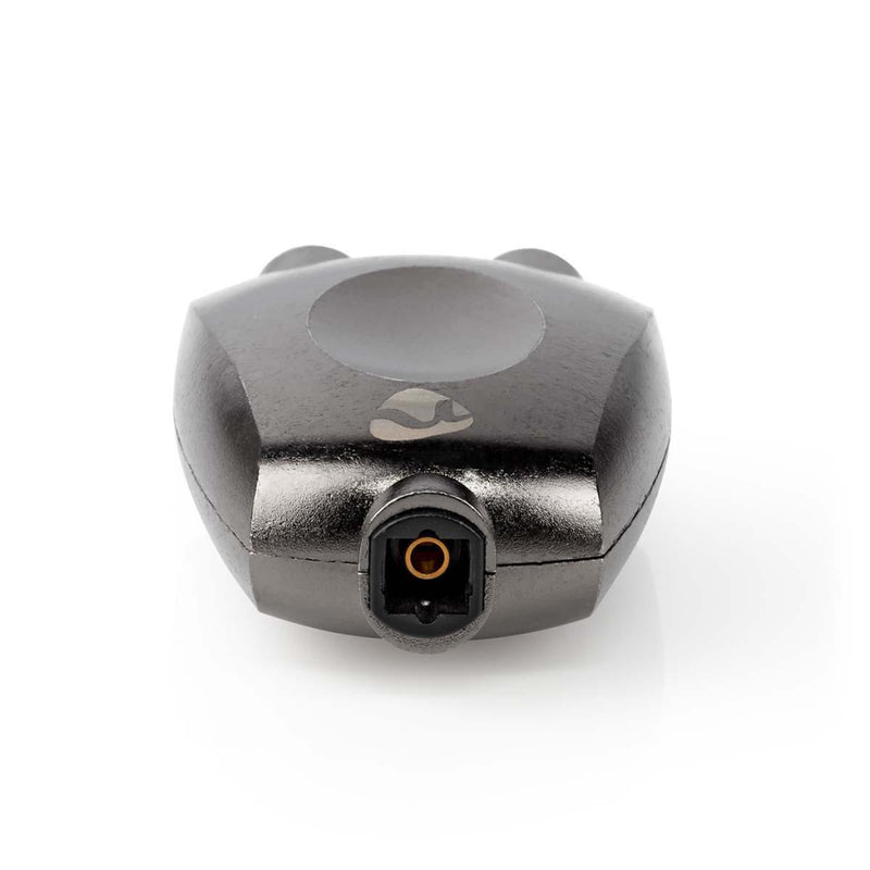 Nedis CATB25940GY Toslink-adapter Toslink Female 2x Toslink Female Splitter Aluminium Gun Metal Gri