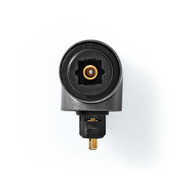 Nedis CATB25920GY &reg; Optical Audio Adapter Toslink Male - Toslink Female 90&deg; Angled Aluminiu