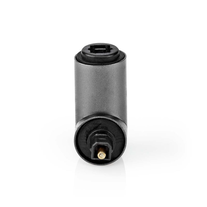 Nedis CATB25920GY &reg; Optical Audio Adapter Toslink Male - Toslink Female 90&deg; Angled Aluminiu