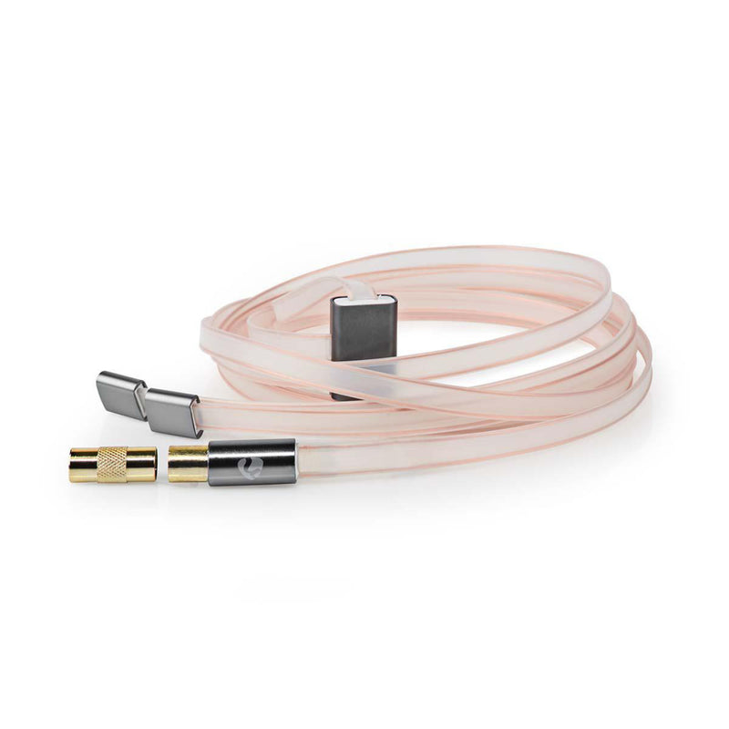 Nedis ANFMTB105GY20 Fm Dipool Antenne Set Iec (coax) + Coax Adapter: Male - Male 2.0 M Transparant