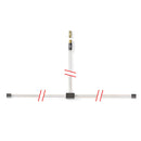 Nedis ANFMTB105GY20 Fm Dipool Antenne Set Iec (coax) + Coax Adapter: Male - Male 2.0 M Transparant