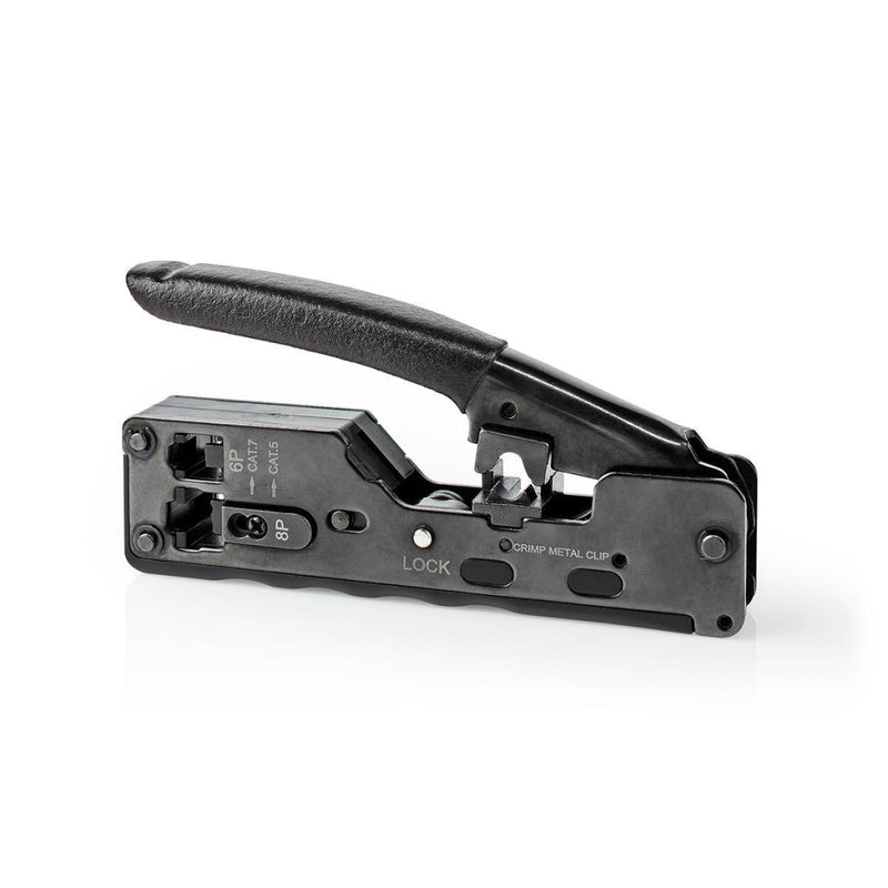 Nedis CCGG89505BK Krimptang Cat5 / Cat5e / Cat6 / Cat6a / Cat7 / Rj11 / Rj12 / Rj45 Snijden / Strip