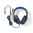 Nedis GCK41100BKES Gaming Combo Kit 4-in-1 Toetsenbord, Koptelefoon, Muis En Muismat Blauw / Zwart