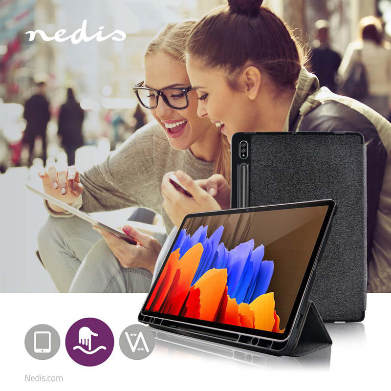 Nedis TCVR10008GY Tablet Folio Case Gebruikt Voor: Samsung Galaxy Tab S7+ Auto-wake-functie Grijs/z