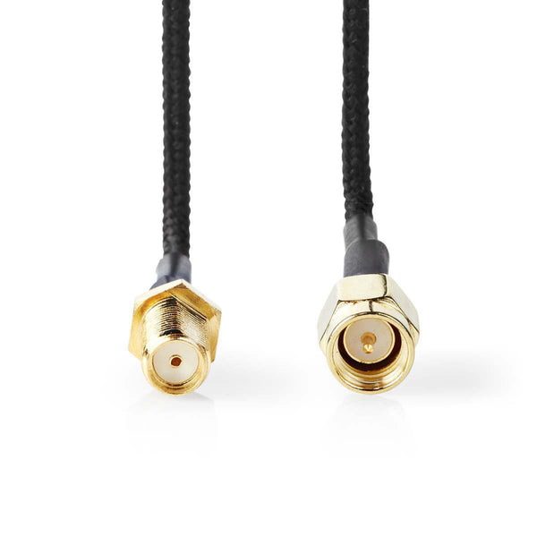 Nedis CSGP02020BK05 Antennekabel Sma Female Sma Male Verguld 75 Ohm Enkelvoudig Afgeschermd 0.5 M R