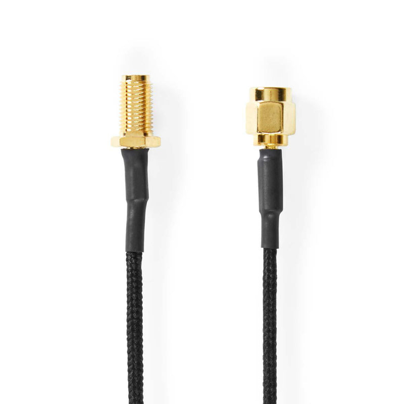 Nedis CSGP02020BK05 Antennekabel Sma Female Sma Male Verguld 75 Ohm Enkelvoudig Afgeschermd 0.5 M R
