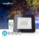 Nedis WIFILOFC20FBK Smartlife Schijnwerper 1600 Lm Wi-fi 20 W Rgb + Instelbaar Wit 2700 - 6500 K Al
