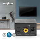 Nedis ACON2510BK Digitale Audioconverter 1-weg Input: 1x Digital Rca / 1x Toslink Output: 1x (2x Rc