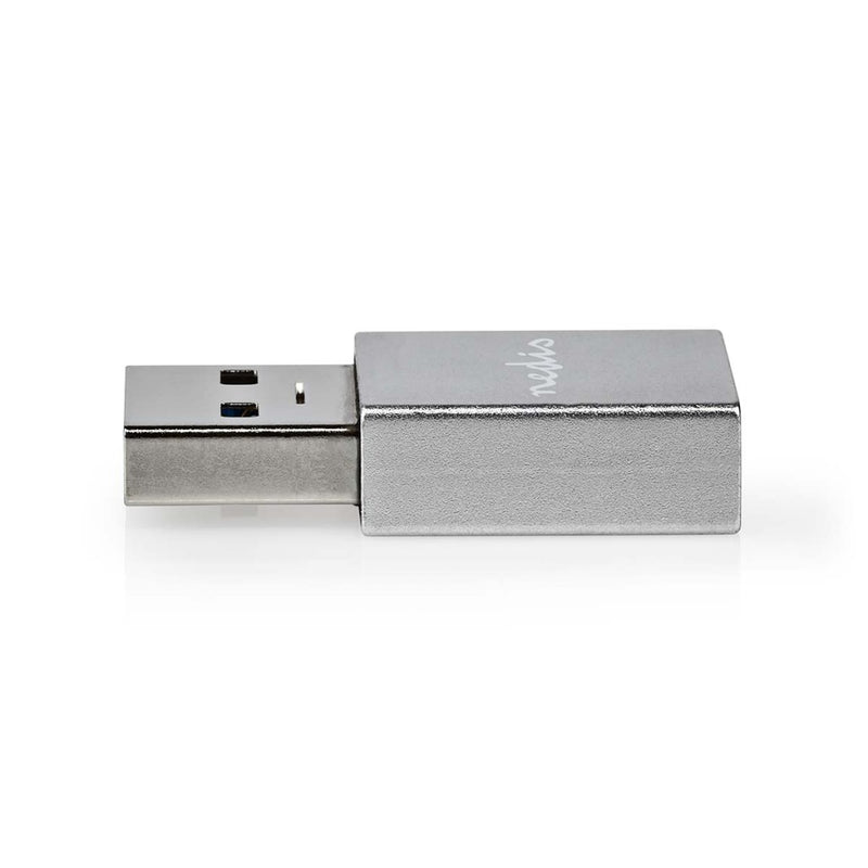 Nedis CCGB60925GY Usb-a Adapter Usb 3.2 Gen 1 Usb-a Male Usb-c&trade; Female 5 Gbps Rond Vernikkeld
