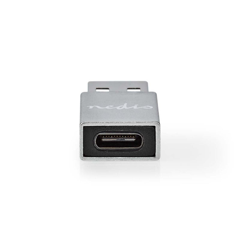 Nedis CCGB60925GY Usb-a Adapter Usb 3.2 Gen 1 Usb-a Male Usb-c&trade; Female 5 Gbps Rond Vernikkeld