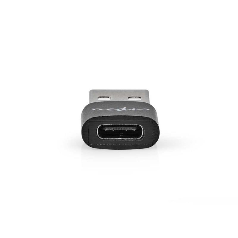 Nedis CCGP60920BK Usb-adapter Usb 2.0 Usb Type-a Usb Type-c&trade; Female Vernikkeld Recht Metaal Z