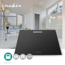 Nedis PESC500BK Personenweegschaal Digitaal Zwart Gehard Glas Max. 150 Kg