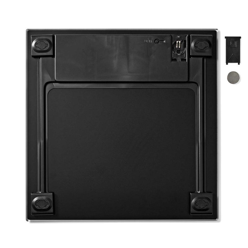 Nedis PESC500BK Personenweegschaal Digitaal Zwart Gehard Glas Max. 150 Kg