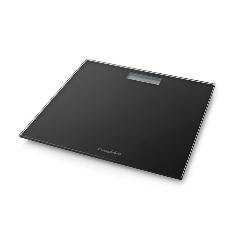 Nedis PESC500BK Personenweegschaal Digitaal Zwart Gehard Glas Max. 150 Kg