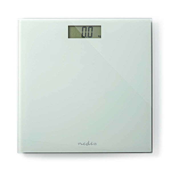 Nedis PESC500WT Personenweegschaal Digitaal Wit Gehard Glas Max. 150 Kg