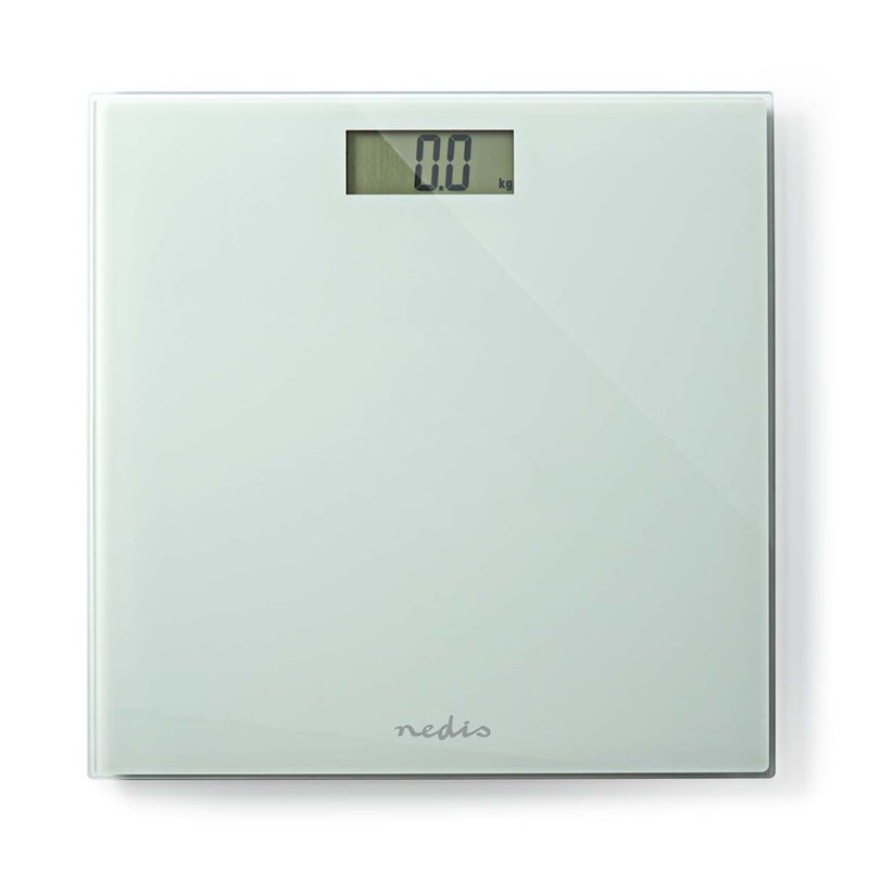 Nedis PESC500WT Personenweegschaal Digitaal Wit Gehard Glas Max. 150 Kg