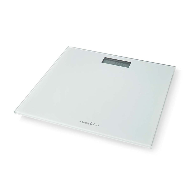 Nedis PESC500WT Personenweegschaal Digitaal Wit Gehard Glas Max. 150 Kg