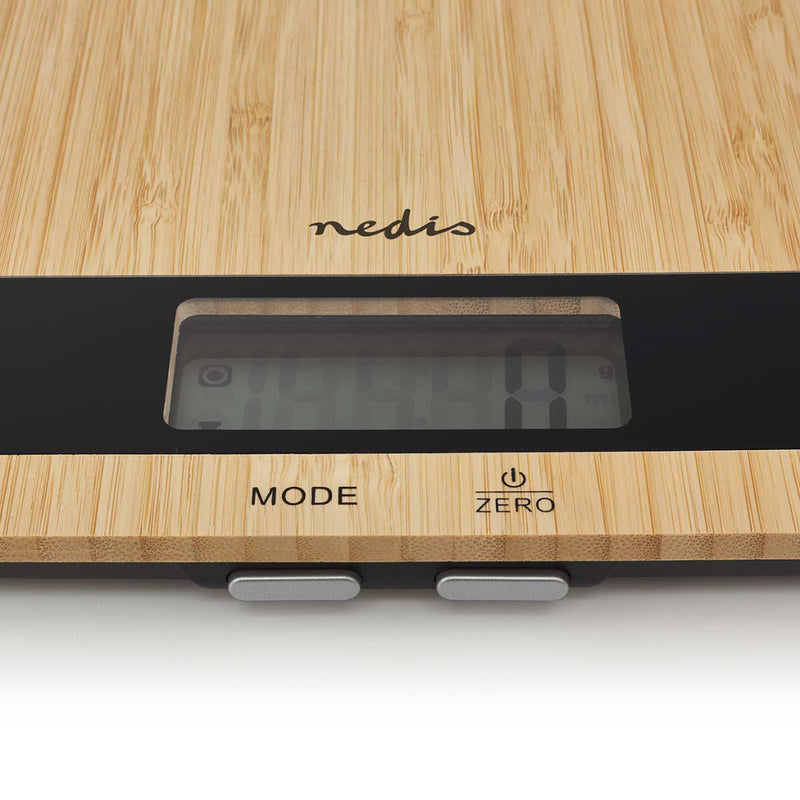 Nedis KASC600WD Keukenweegschaal Hout/Kunststof