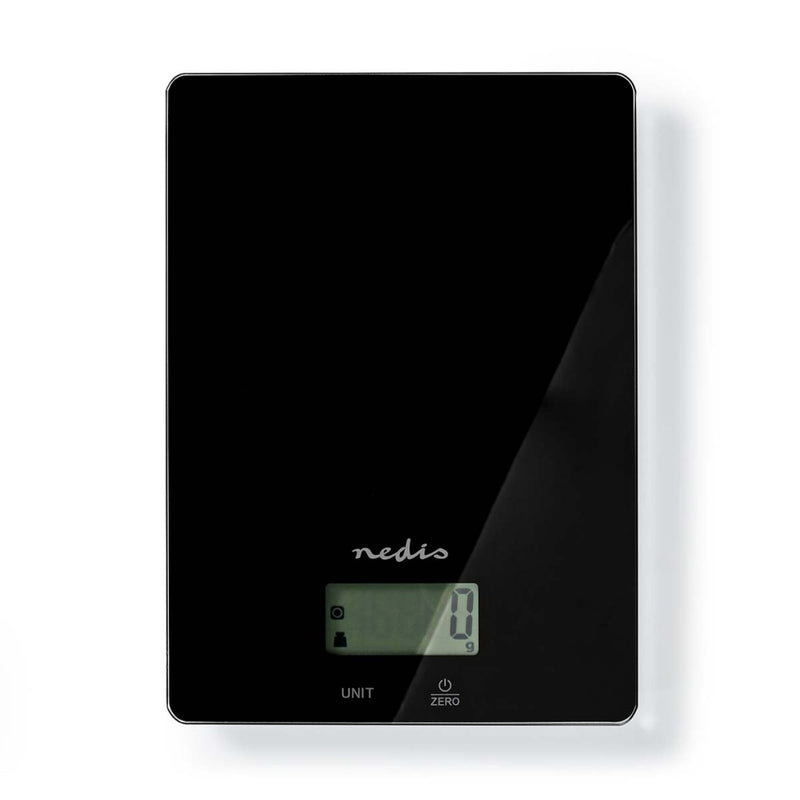 Nedis KASC610BK Keukenweegschaal Digitaal Glas / Kunststof Zwart