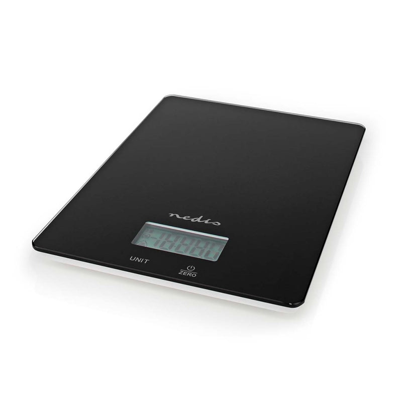 Nedis KASC610BK Keukenweegschaal Digitaal Glas / Kunststof Zwart