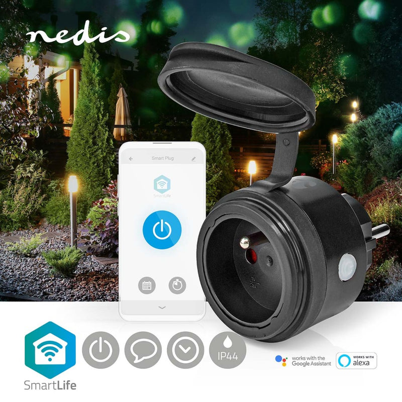 Nedis WIFIPO110EBK Smartlife Smart Stekker Wi-fi Ip44 3680 W France / Type-e (cee 7/6) -5 - 40 &deg