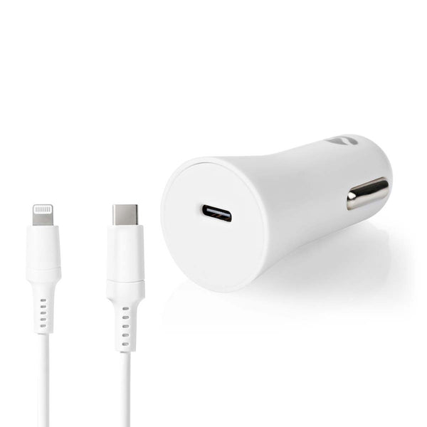 Nedis CCPDL20W111WT Autolader 1,67 A / 2,22 A / 3,0 A Outputs: 1 Poorttype: Usb-c&trade; Lightning