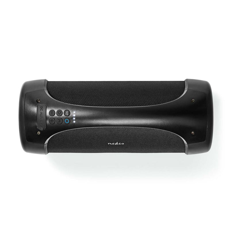 Nedis SPBB315BK Party Boombox Tot 6 Uur 2 50 W Media Afspeelmogelijkheden: Aux / Usb Ipx5 Koppelbaa