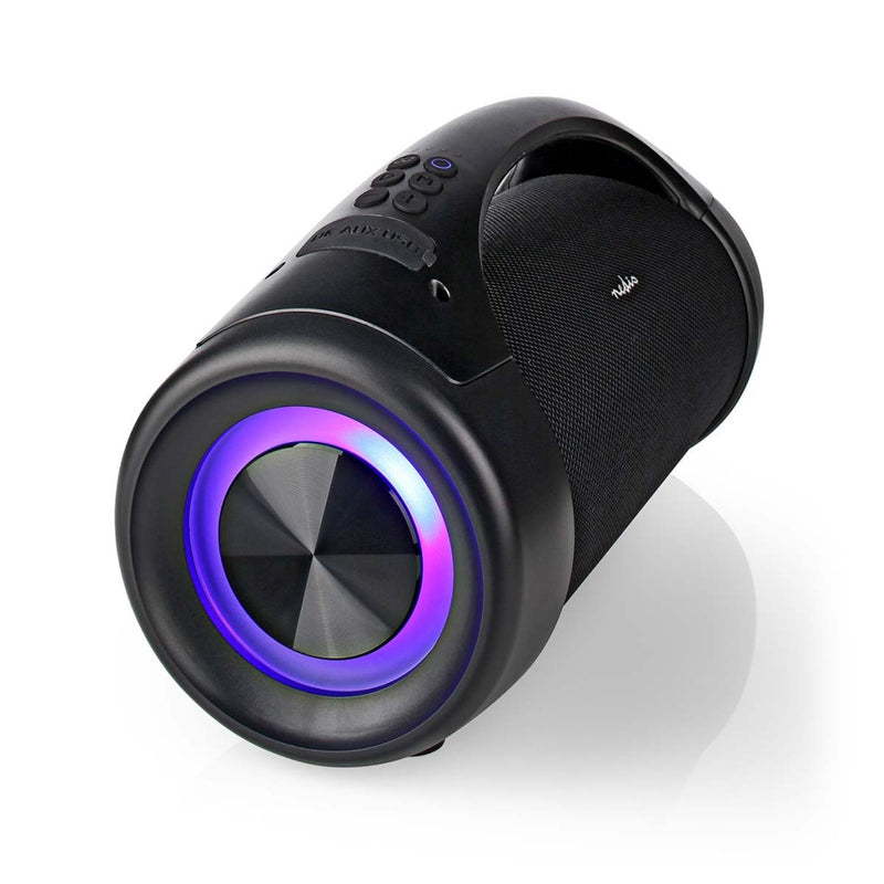 Nedis SPBB315BK Party Boombox Tot 6 Uur 2 50 W Media Afspeelmogelijkheden: Aux / Usb Ipx5 Koppelbaa