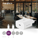 Nedis WCPDL20W122WT Oplader Snellaad Functie Pd3.0 20w 1,67 A / 2,22 A / 3,0 A Outputs: 1 Usb-c&tra