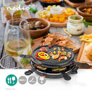 Nedis FCRA200FBK6 Gourmet Raclette Grill voor 6 Personen Rond