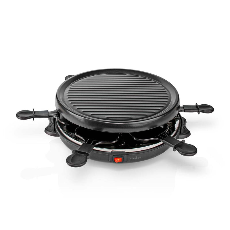 Nedis FCRA200FBK6 Gourmet Raclette Grill voor 6 Personen Rond