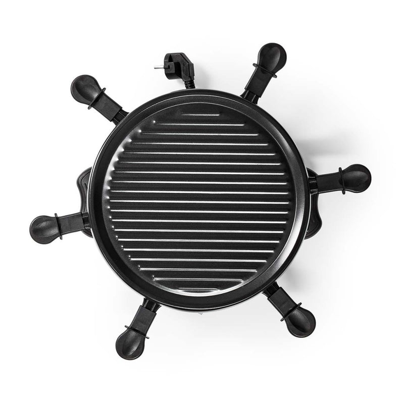 Nedis FCRA200FBK6 Gourmet Raclette Grill voor 6 Personen Rond
