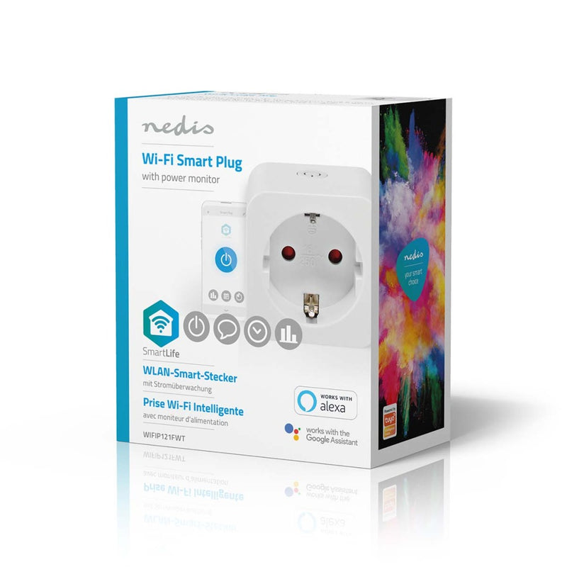 Nedis WIFIP121FWT Smartlife Smart Stekker Wi-fi Energiemeter 3680 W Type F (cee 7/3) -10 - 45 °c An