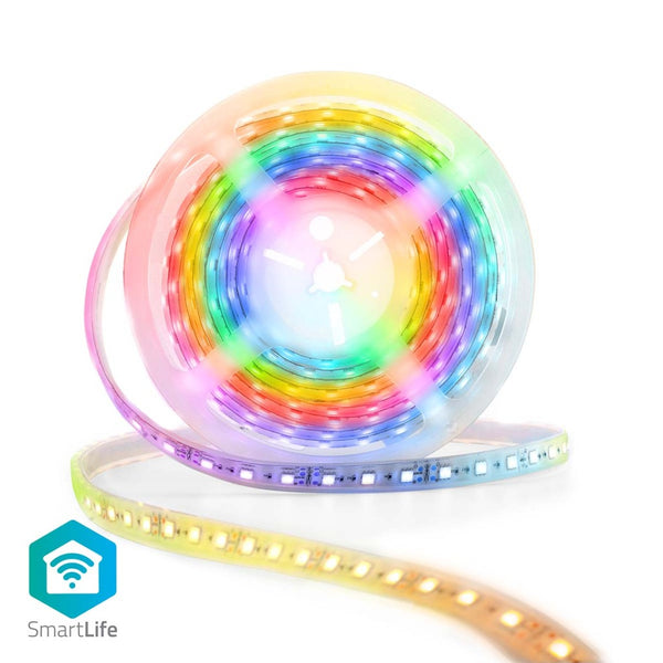 Nedis WIFILS51CRGB Smartlife Gekleurde Led-strip Wi-fi Meerkleurig 5000 Mm Ip65 700 Lm Android&trad