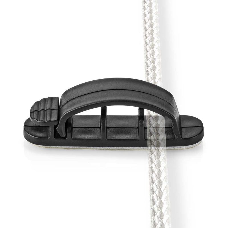 Nedis CMGC22033BK Kabelmanagement Kabelclip Vergrendeld 3 Stuks Aantal Slots: 3 Sleuven Maximale Ka