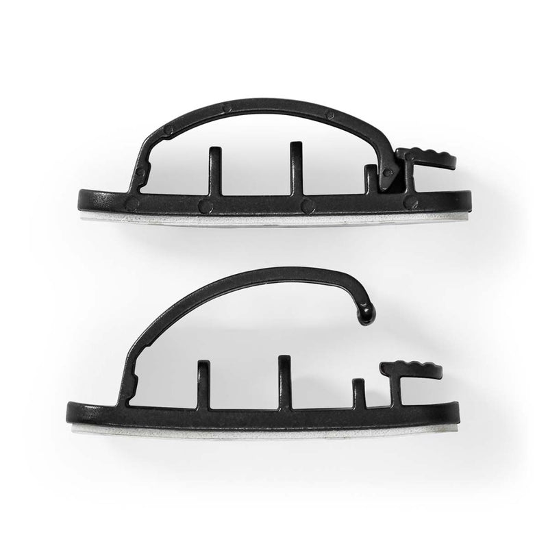 Nedis CMGC22033BK Kabelmanagement Kabelclip Vergrendeld 3 Stuks Aantal Slots: 3 Sleuven Maximale Ka
