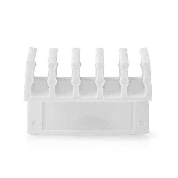 Nedis CMGC21052WT Kabelmanagement Kabelclip Click &amp; Go 2 Stuks Aantal Slots: 5 Sleuven Maximale