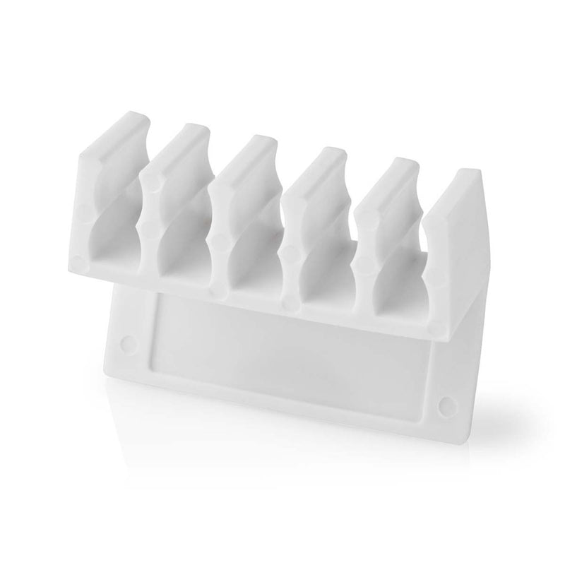 Nedis CMGC21052WT Kabelmanagement Kabelclip Click &amp; Go 2 Stuks Aantal Slots: 5 Sleuven Maximale