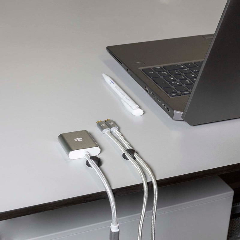 Nedis CMGC20026BK Kabelmanagement Kabelclip Click &amp; Go 6 Stuks Aantal Slots: 2 Sleuven Maximale