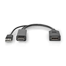 Nedis CCGP34300BK02 Hdmi&trade;-adapter Hdmi&trade; Connector Displayport Male Vernikkeld Recht Pvc