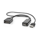 Nedis CCGP34300BK02 Hdmi&trade;-adapter Hdmi&trade; Connector Displayport Male Vernikkeld Recht Pvc