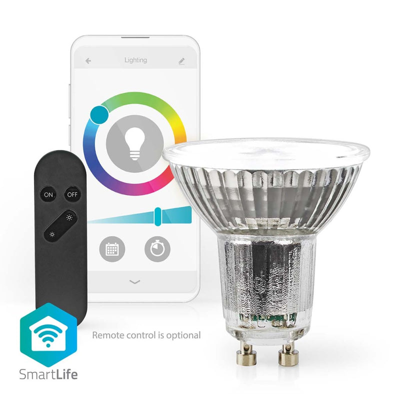 Nedis WIFILRC10GU10 Smartlife Multicolour Lamp Wi-fi Gu10 345 Lm 4.9 W Rgb / Warm To Cool White And