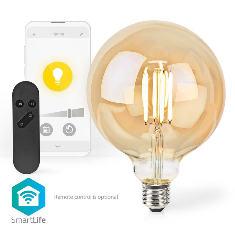Nedis WIFILRF10G125 Smartlife Led Filamentlamp Wi-fi E27 806 Lm 7 W Warm Wit Glas Android? / Ios Gl