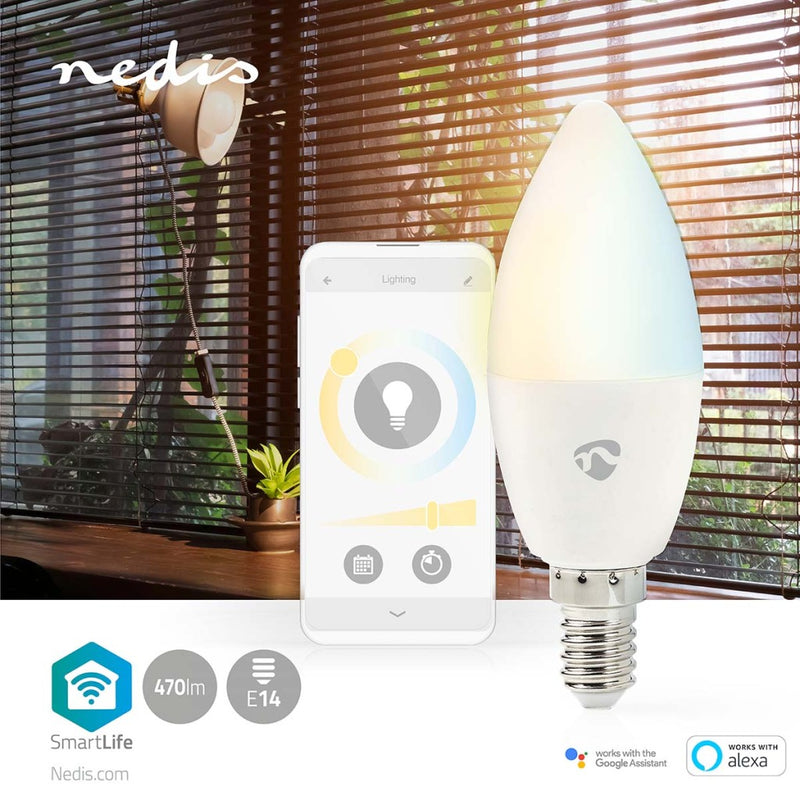 Nedis WIFILRW10E14 Smartlife Led Bulb Wi-fi E14 470 Lm 4.9 W Warm To Cool White Energieklasse: F An