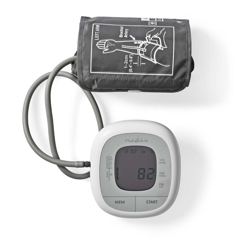 Nedis HCBL400WT Bloeddrukmeter Bovenarm Wit/Grijs