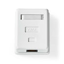 Nedis CCGP89100WT Netwerk Wanddoos Opbouw Female U/utp Cat6 Recht Goud Verguld Pvc Wit Polybag