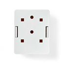 Nedis CCGP89120WT Netwerk Wanddoos Opbouw 1 Poort(en) Stp Cat6 Recht Female Goud Verguld Pvc Wit Po